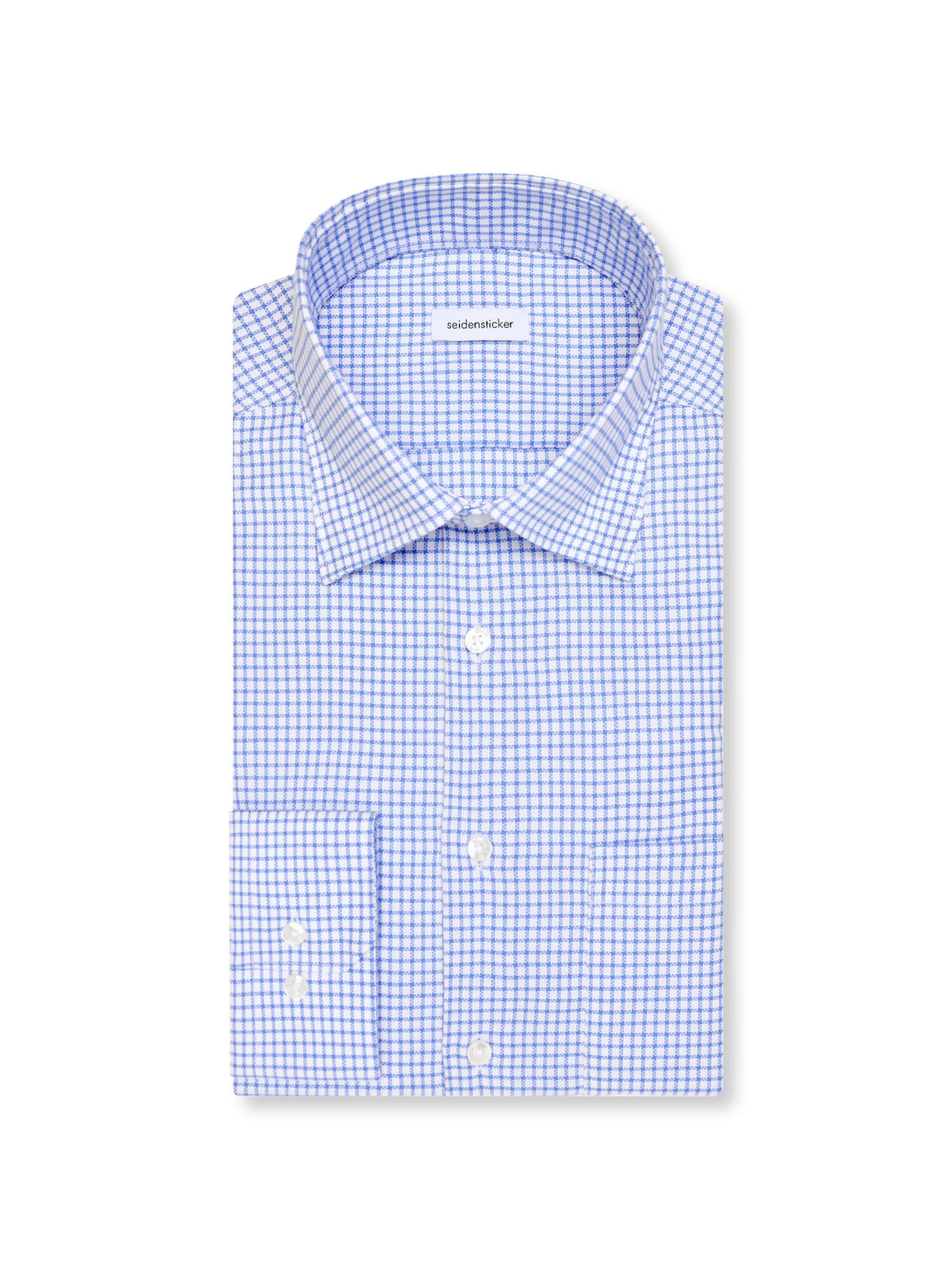 SEIDENSTICKER Regular fit Zakelijk overhemd 'Schwarze Rose' in Blauw