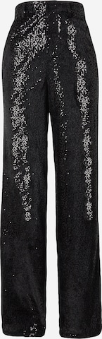 RÆRE by Lorena Rae Loosefit Hose in Schwarz: Vorderseite
