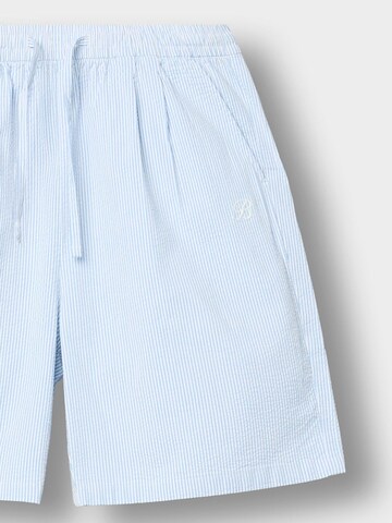 Burocs Regular Pants 'Seersucker' in Blue