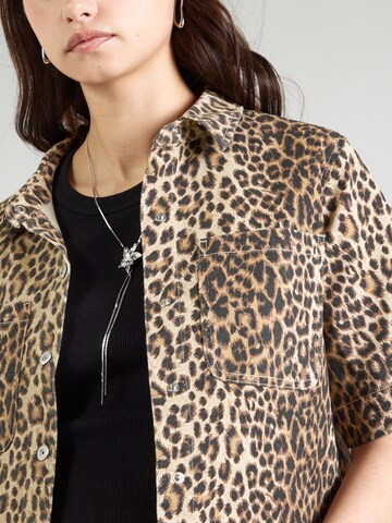 PIECES Blouse 'PCSalume' in Bruin