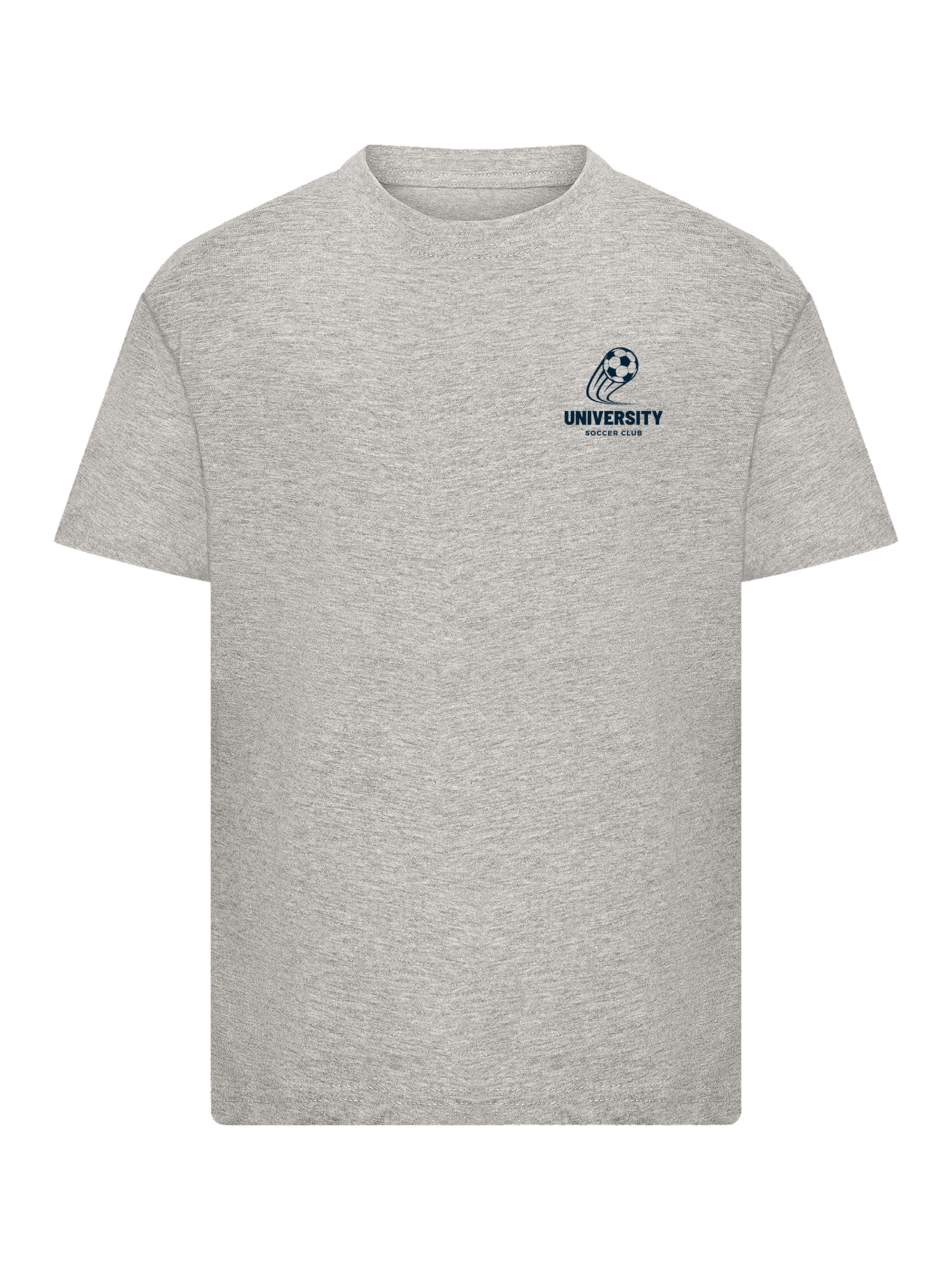 F4NT4STIC T-Shirt 'University Soccer Club Classic Minimalist' in Grau: Vorderseite