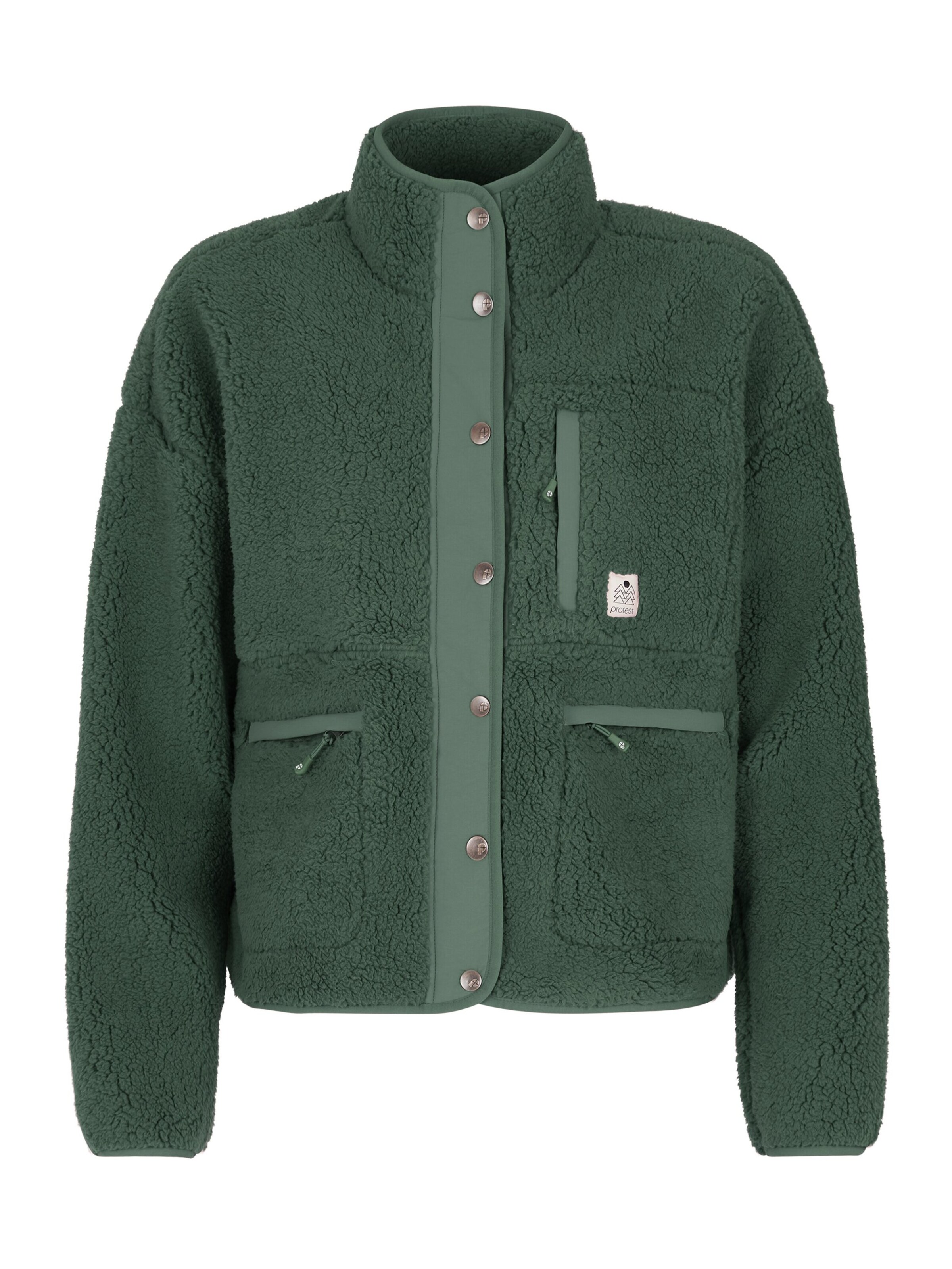 PROTEST Fleecejacke 'PRTLUX'‌‌‌‌‌‌‌‌ in Grün: Vorderseite
