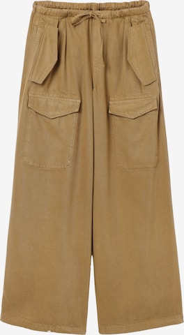 Desigual - Pierna ancha Pantalón en marrón: frente
