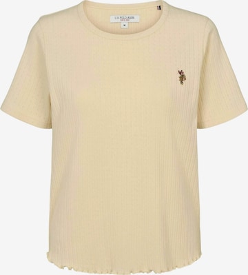 U.S. POLO ASSN. T-Shirt 'UWMaja' in Beige: Vorderseite