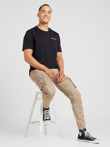 juoda Champion Authentic Athletic Apparel Marškinėliai