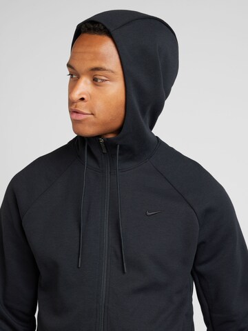 NIKE Sports sweat jacket 'PRIMARY' in Black