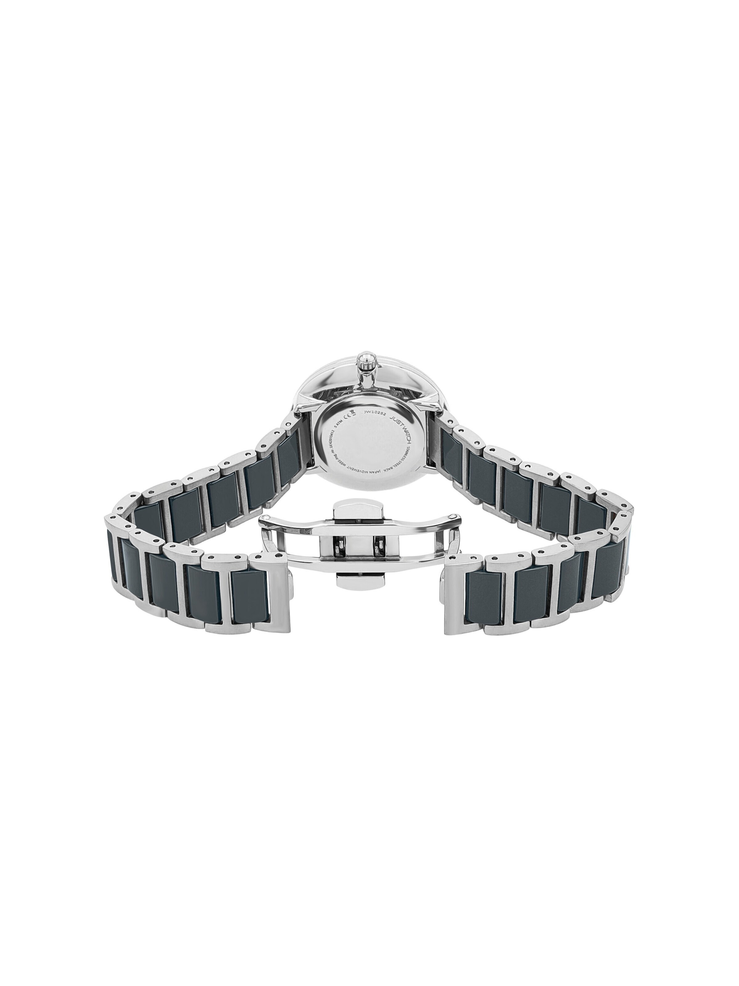 Just Watch Analog Watch 'Alma, Edelstahl/ Kermaik, 5 ATM' in Silver: front