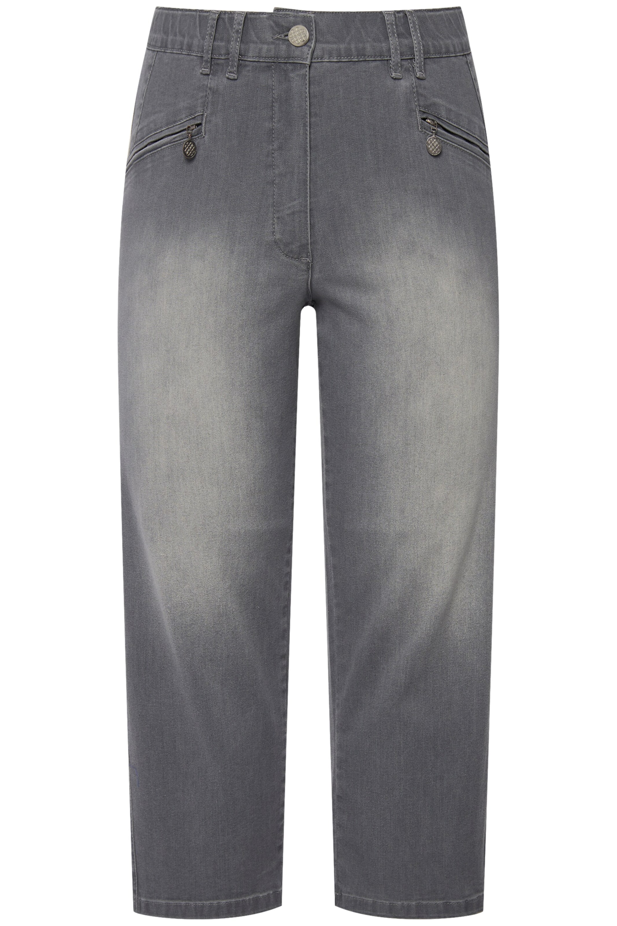 Ulla Popken Slim fit Jeans in Grey: front