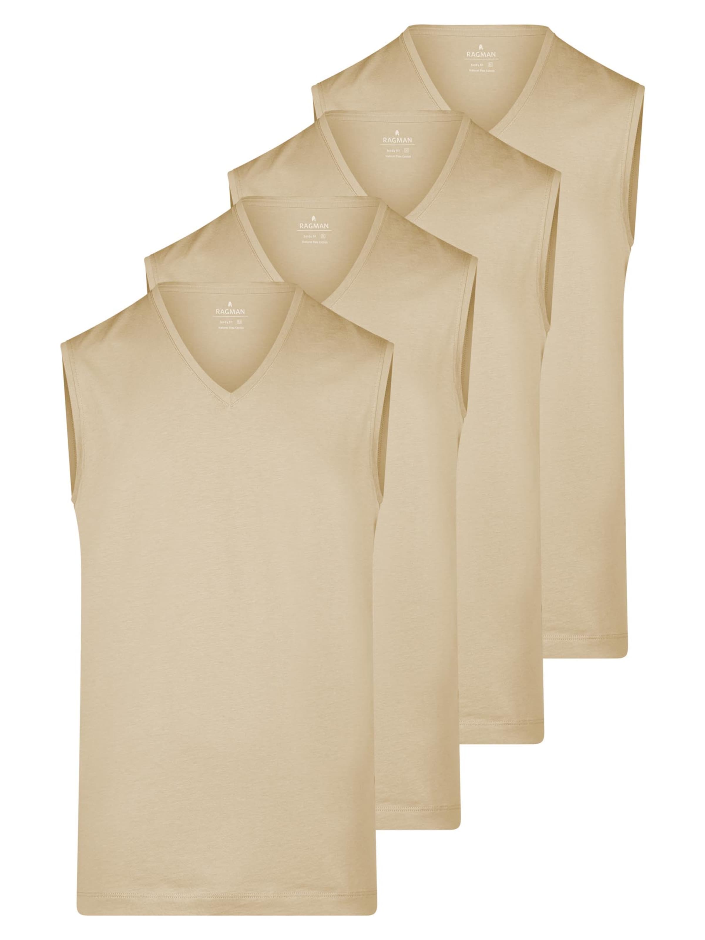 Ragman Undershirt 'Basic' in Beige: front