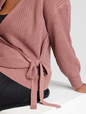 ONLY Curve Knit cardigan 'BREDA' in Pink