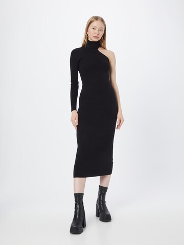 Bardot - Vestido de punto en negro: frente