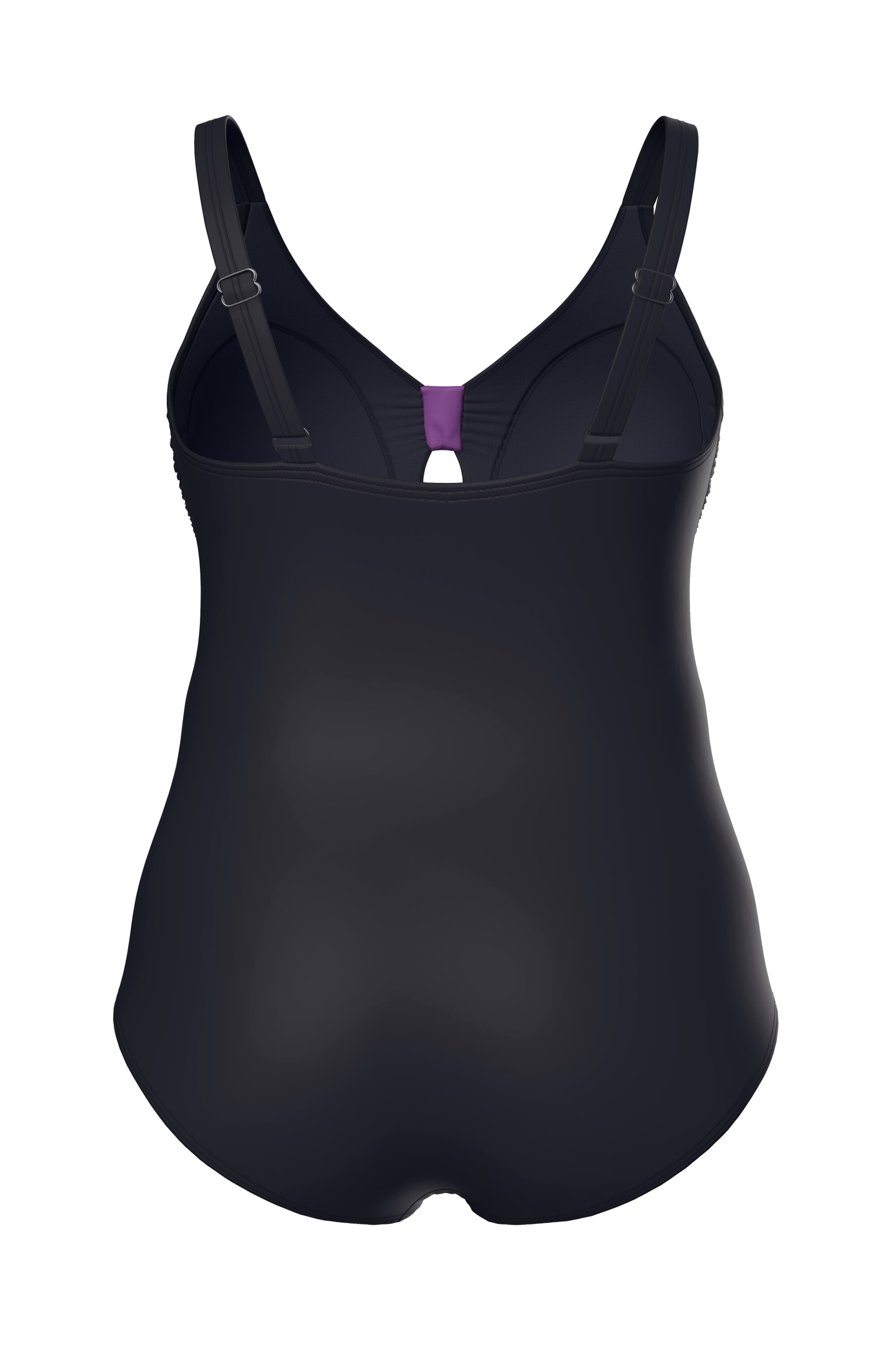 Ulla Popken Bandeau Badpak in Zwart