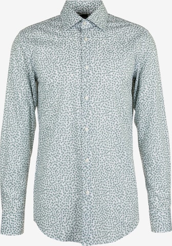 BOSS Slim fit Button Up Shirt in Green: front