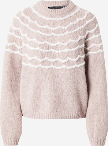VERO MODA Pullover 'CHARMAINE' in Braun: Vorderseite