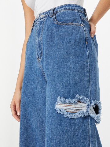 Misspap Wide leg Jeans in Blauw