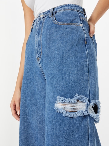 Wide leg Jeans de la Misspap pe albastru