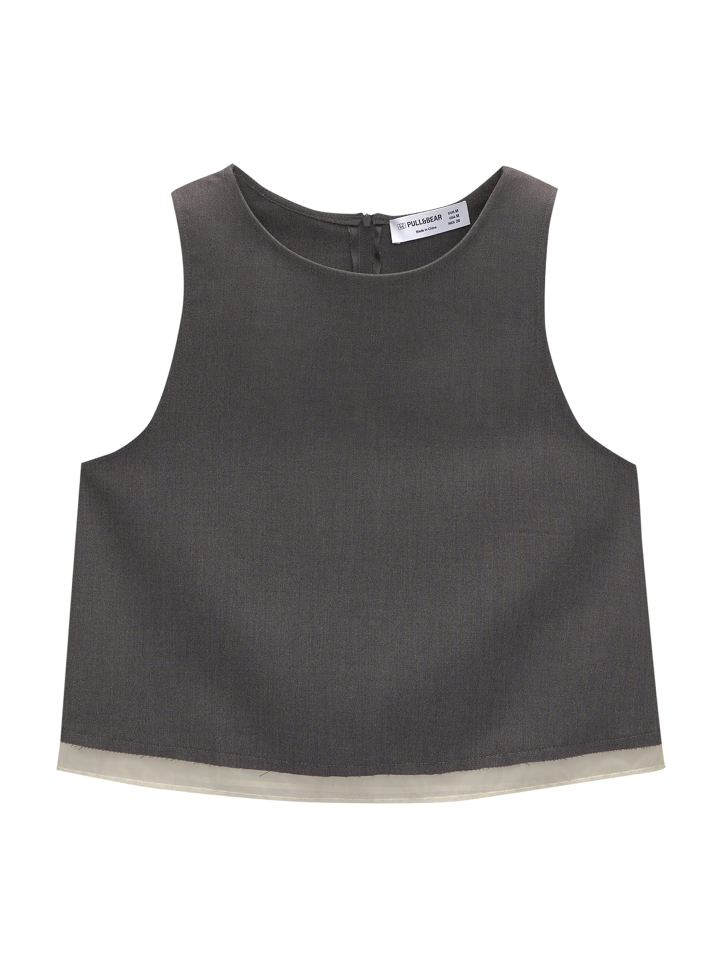 Pull&Bear Top in Grau: Vorderseite