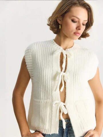 Gilet in maglia di Bianco Lucci in bianco