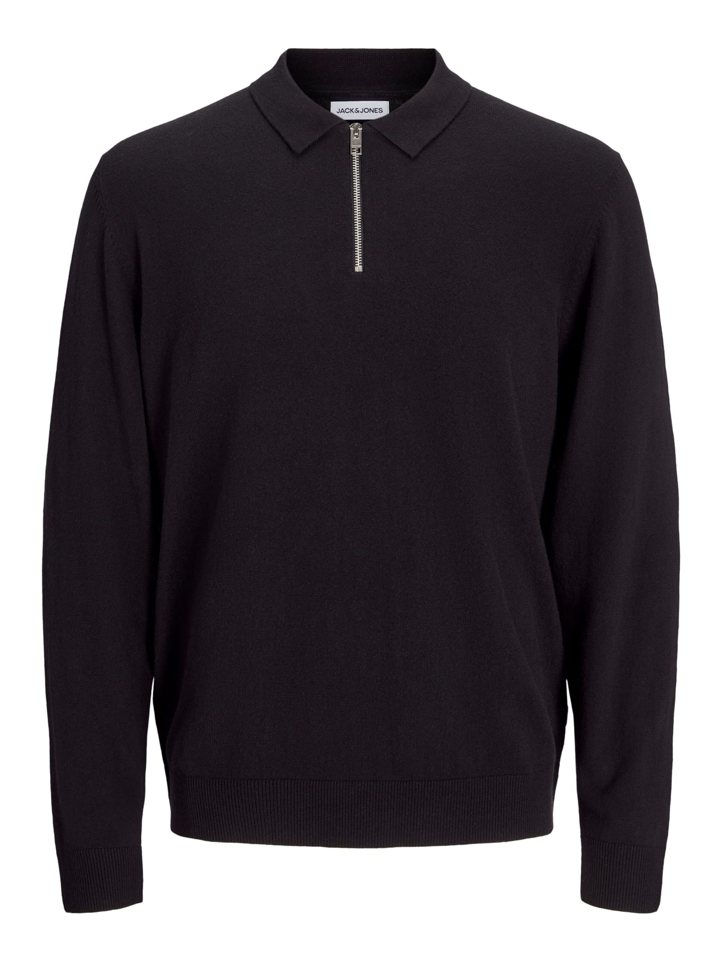 JACK & JONES Trui 'Emil' in Zwart: voorkant