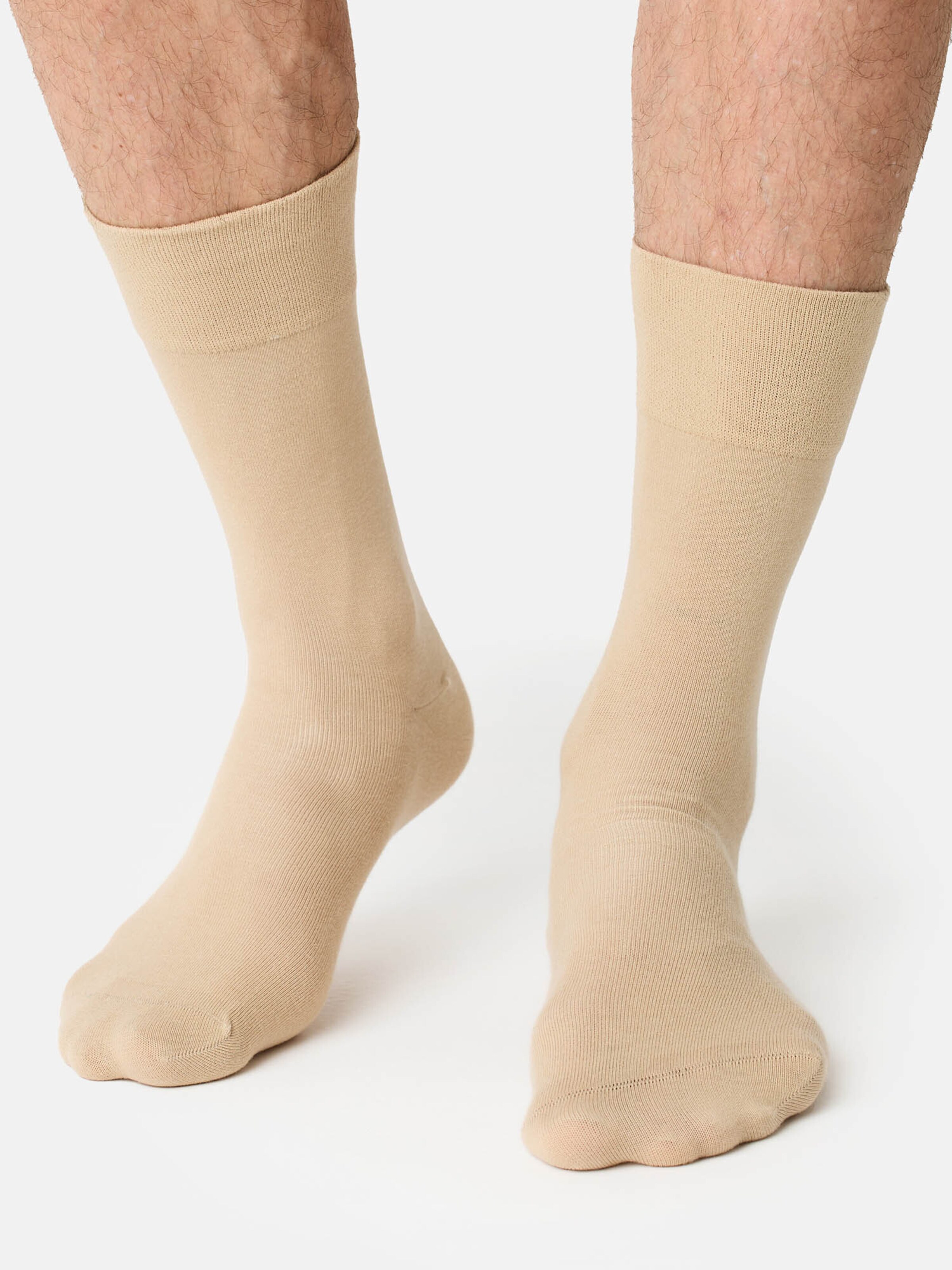 Chaussettes ' 98% Baumwolle weich atmungsaktiv ' Nur Die en beige : devant