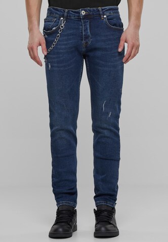 2Y Premium Skinny Jeans in Blauw: voorkant