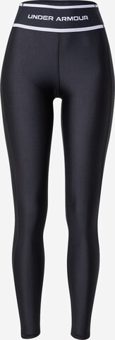 UNDER ARMOURSkinny Sportske hlače 'HeatGear' - crna boja: prednji dio