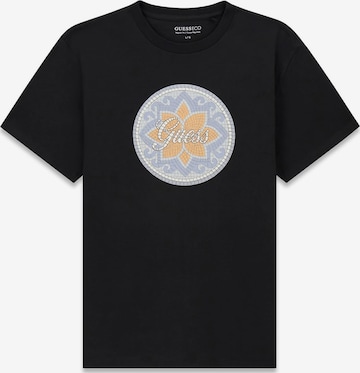 juoda GUESS Marškinėliai: priekis