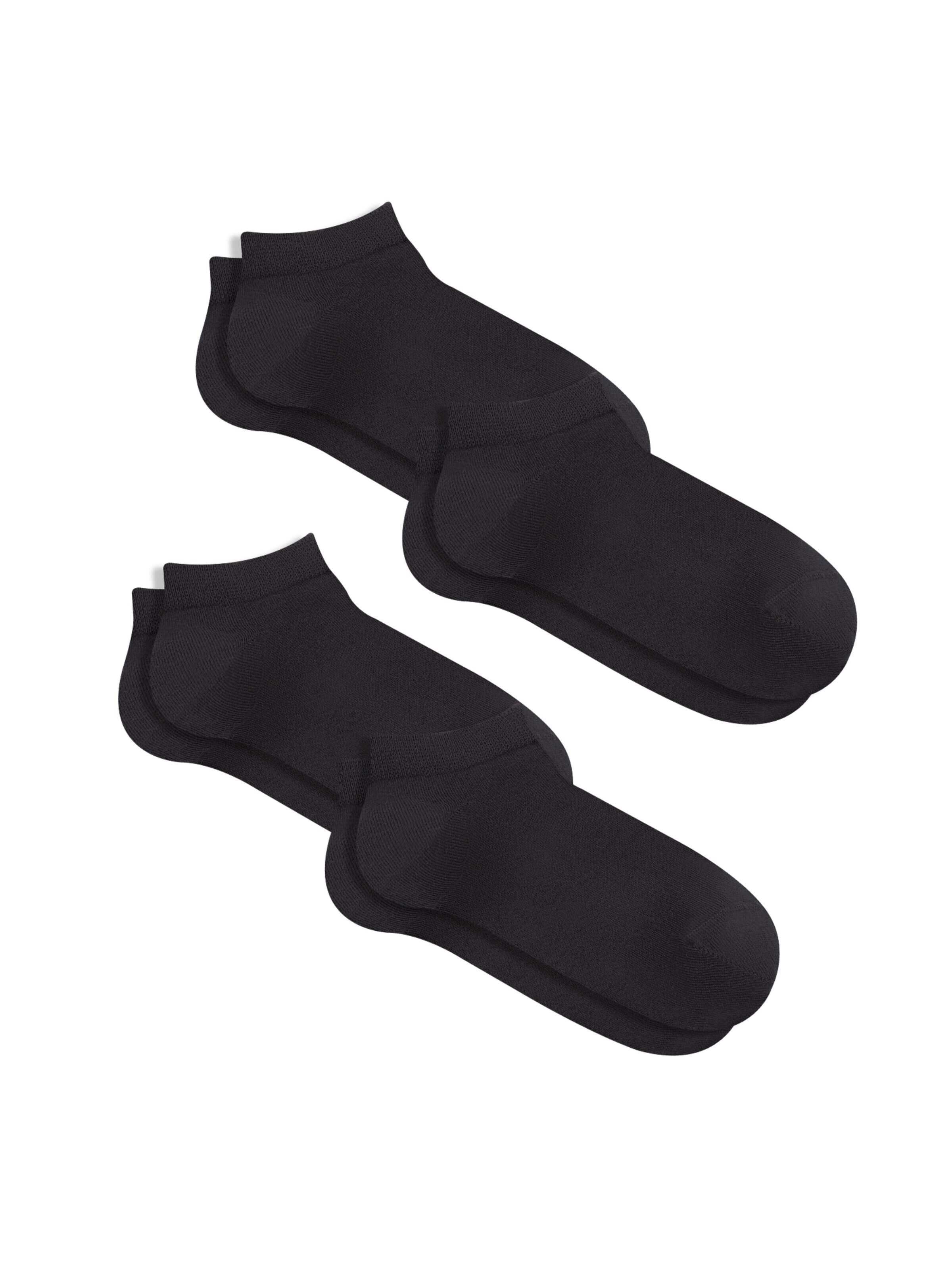 Albero Natur Füßlinge 'Bio-Baumwoll-Sneakersocken Unisex - 4er Pack'‌‌‌‌ in Schwarz: Vorderseite