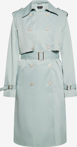 Cappotto di mezza stagione di faina in verde: frontale