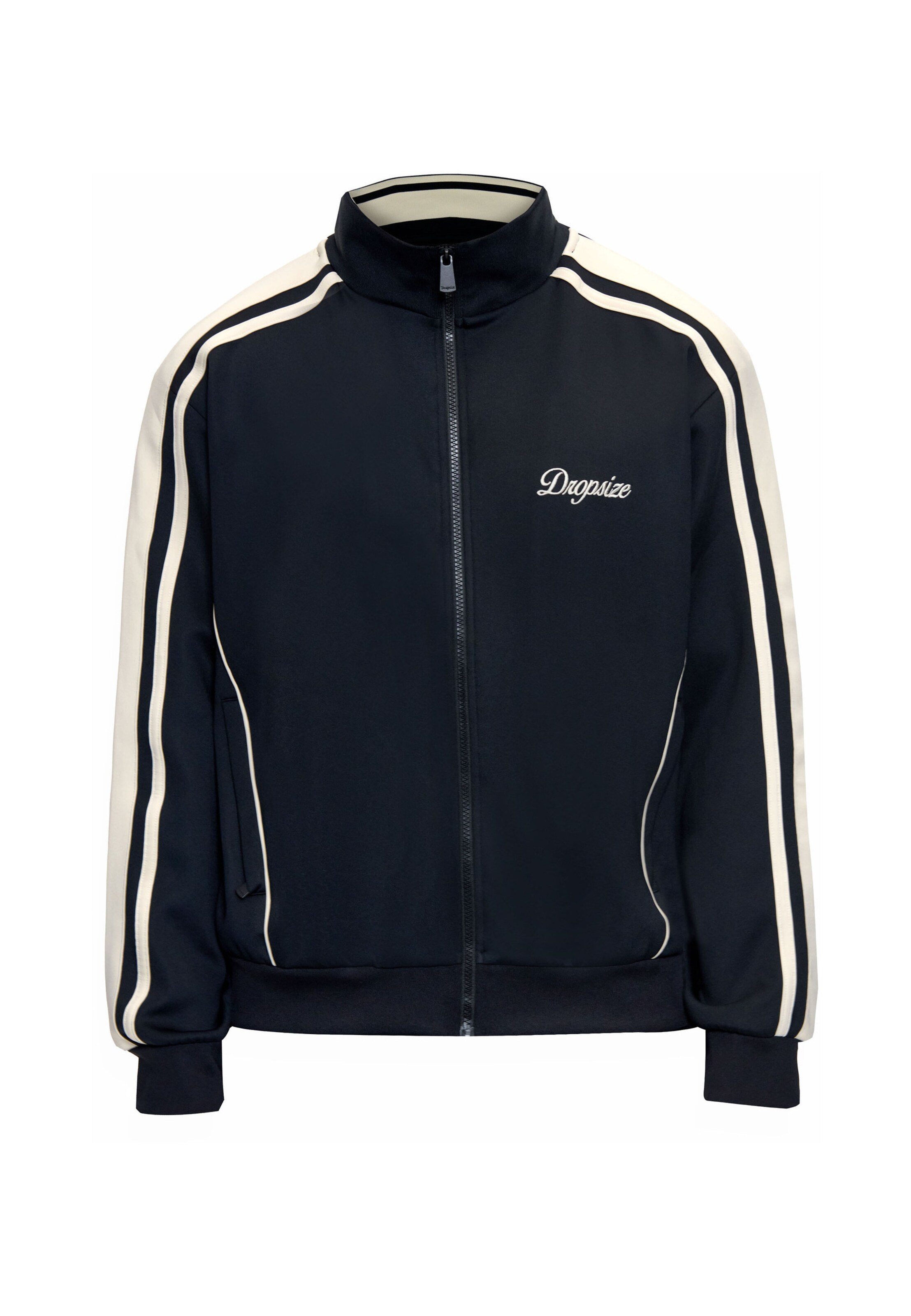 Dropsize Sweatjacke in Schwarz: Vorderseite