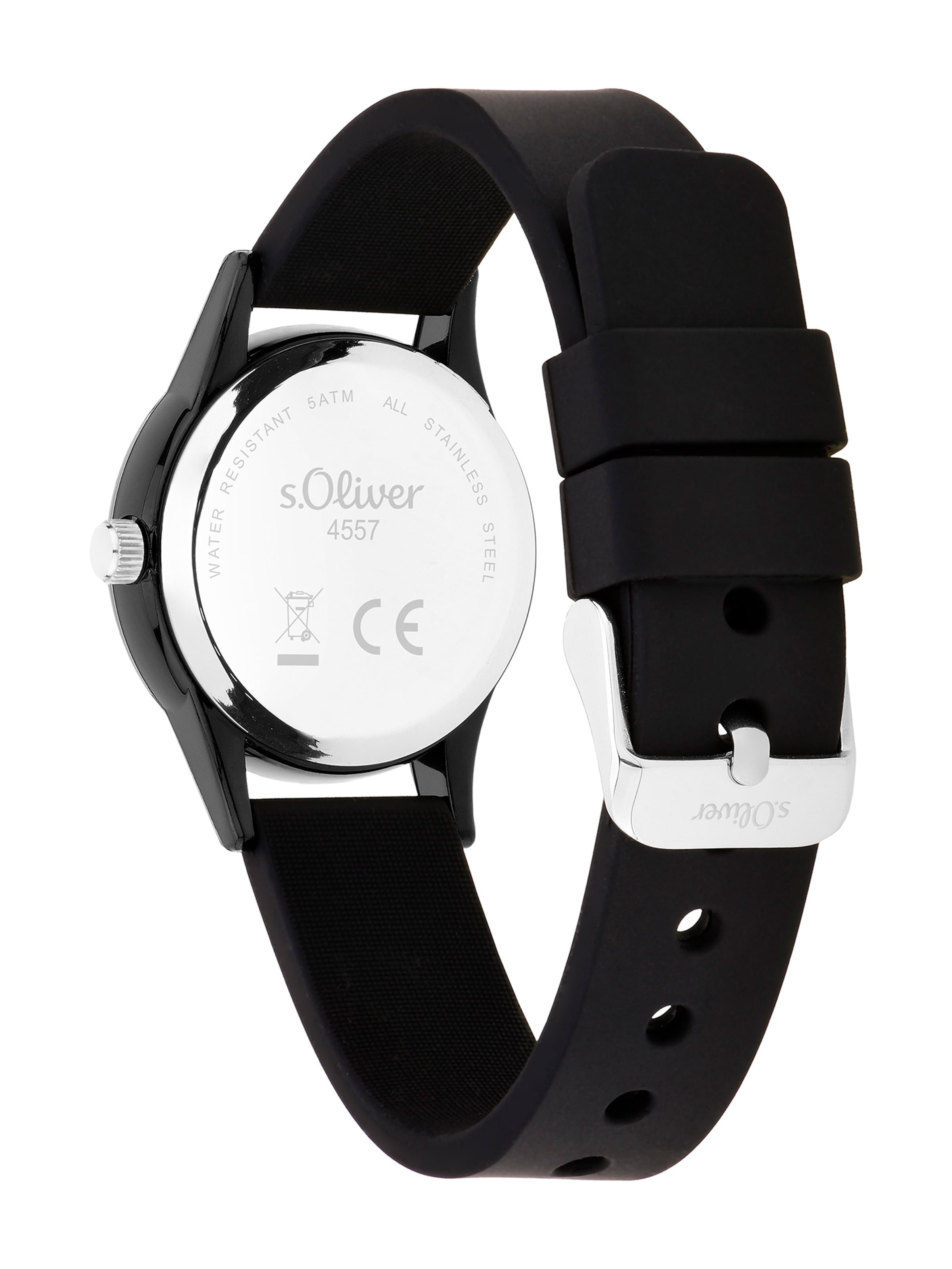 s.Oliver Analoguhr in Schwarz