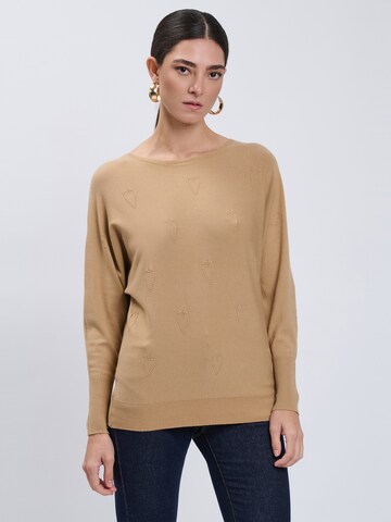 Influencer - Jersey en marrón: frente