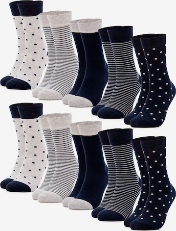 Occulto Socks 'Milka' in Blue: front