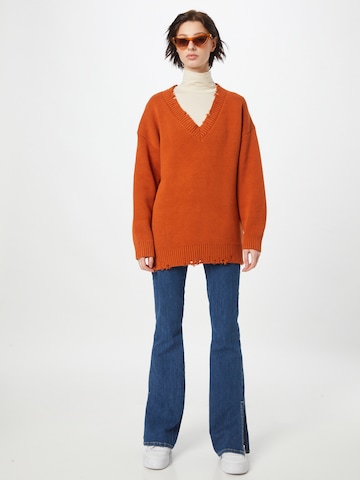 WEEKDAY Oversized Sweater 'Sugar' in Orange