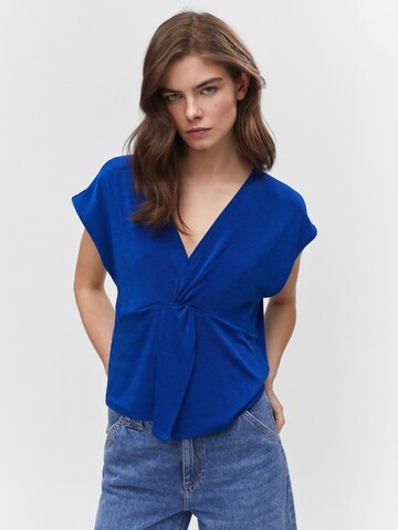 MANGO Blouse 'Crystal' in Blauw: voorkant