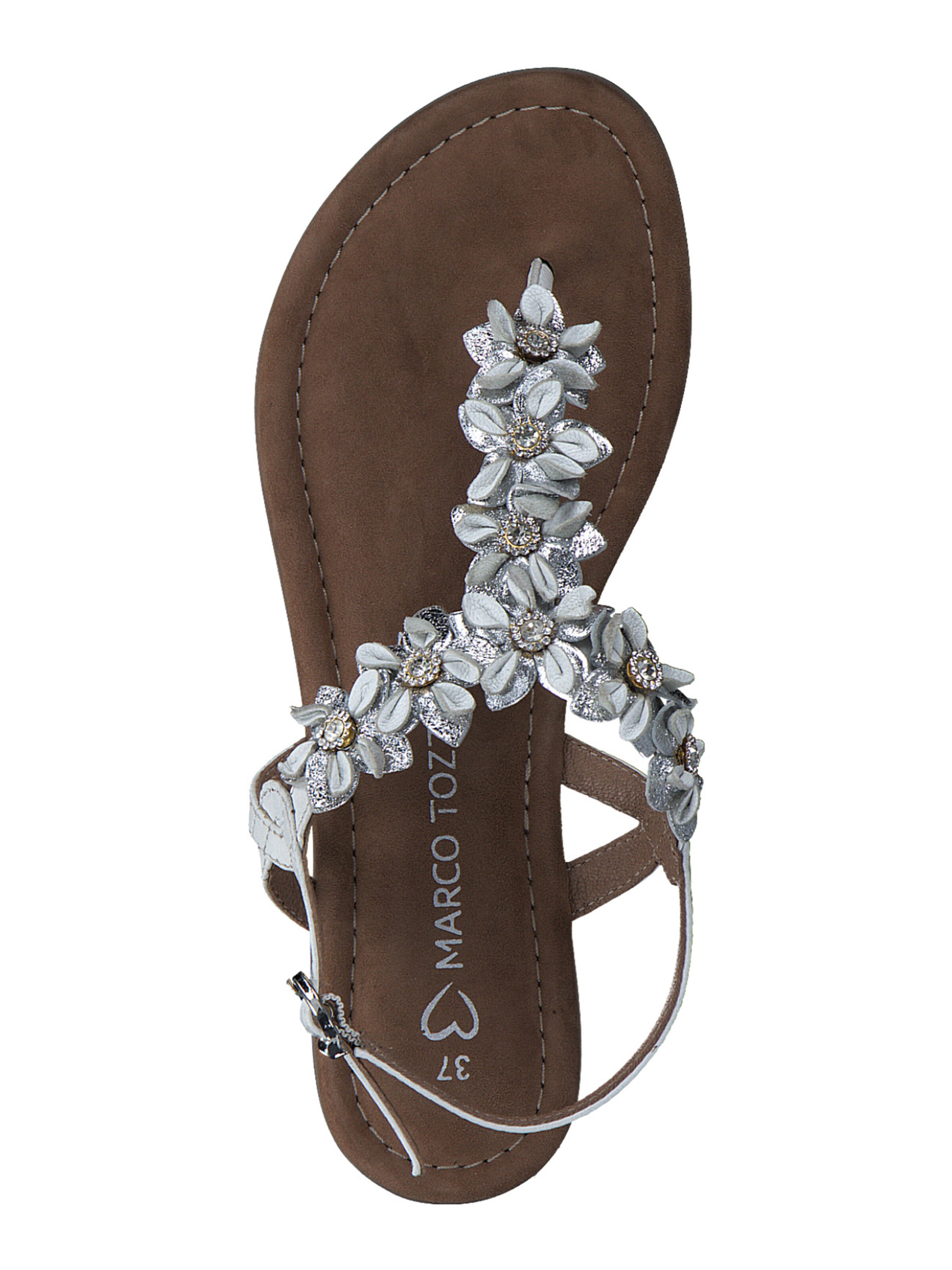 MARCO TOZZI Сандали с разделител за пръстите в бяло