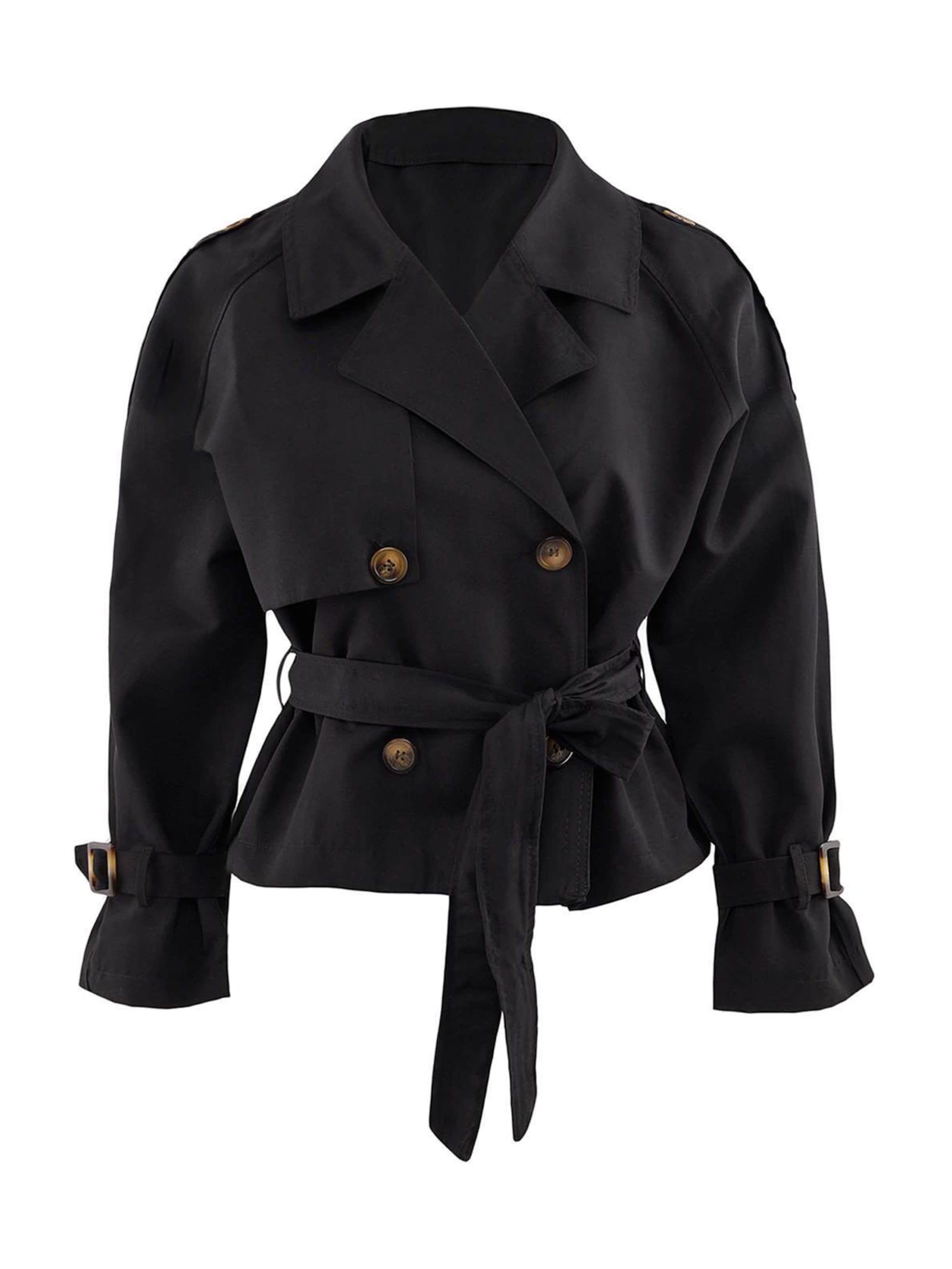 Giacca di mezza stagione di Trendyol in nero: frontale