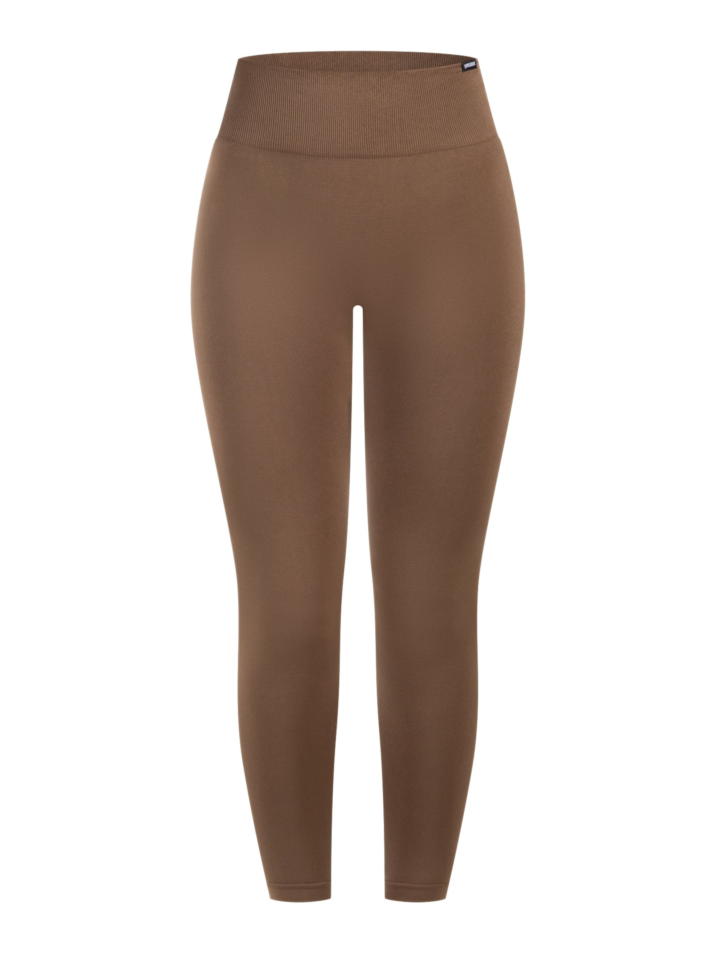 Effilé Leggings ' Fenja ' Smilodox en marron : devant