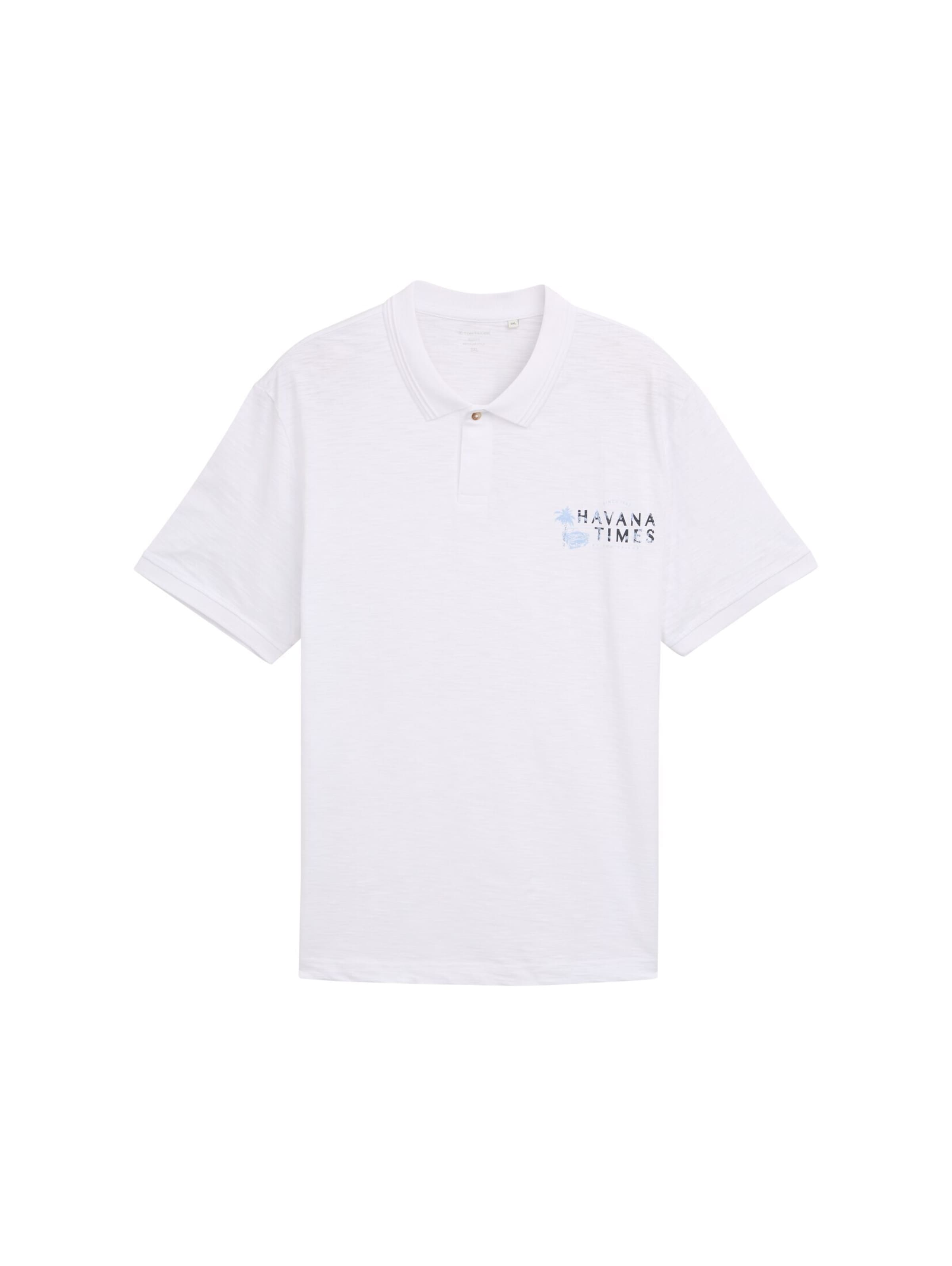 TOM TAILOR Men + Shirt in Wit: voorkant