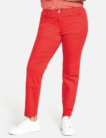 SAMOON Pants in Red: front