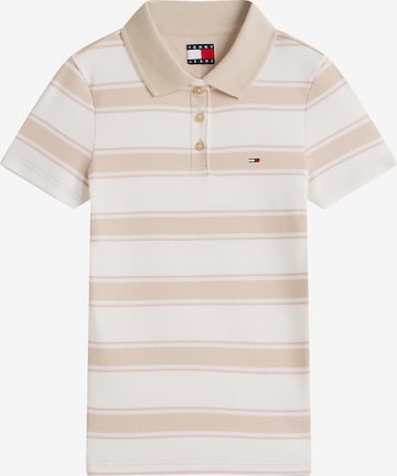 T-shirt Tommy Jeans en beige : devant