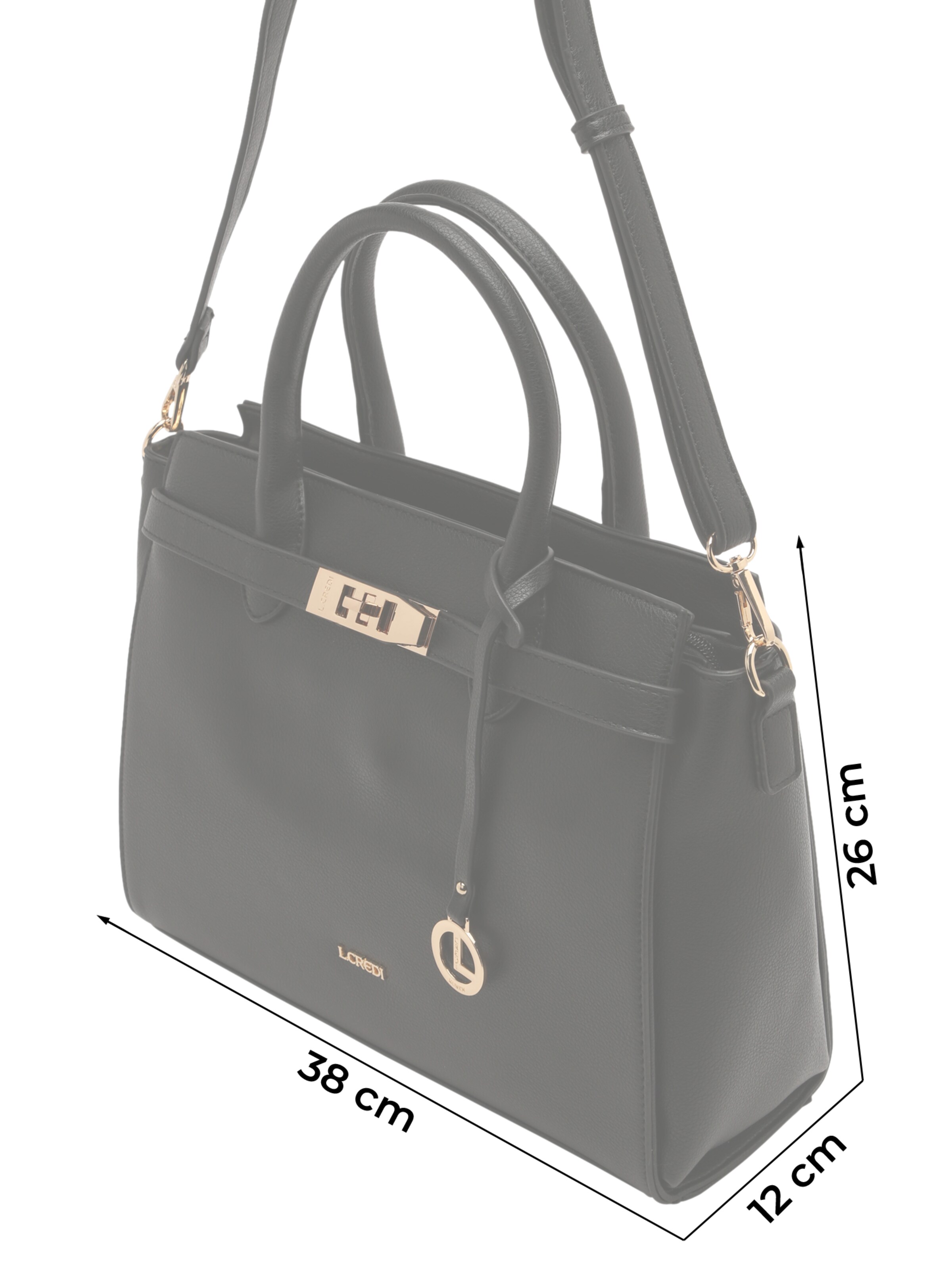 L.CREDI Handtas 'Konstanze' in Zwart