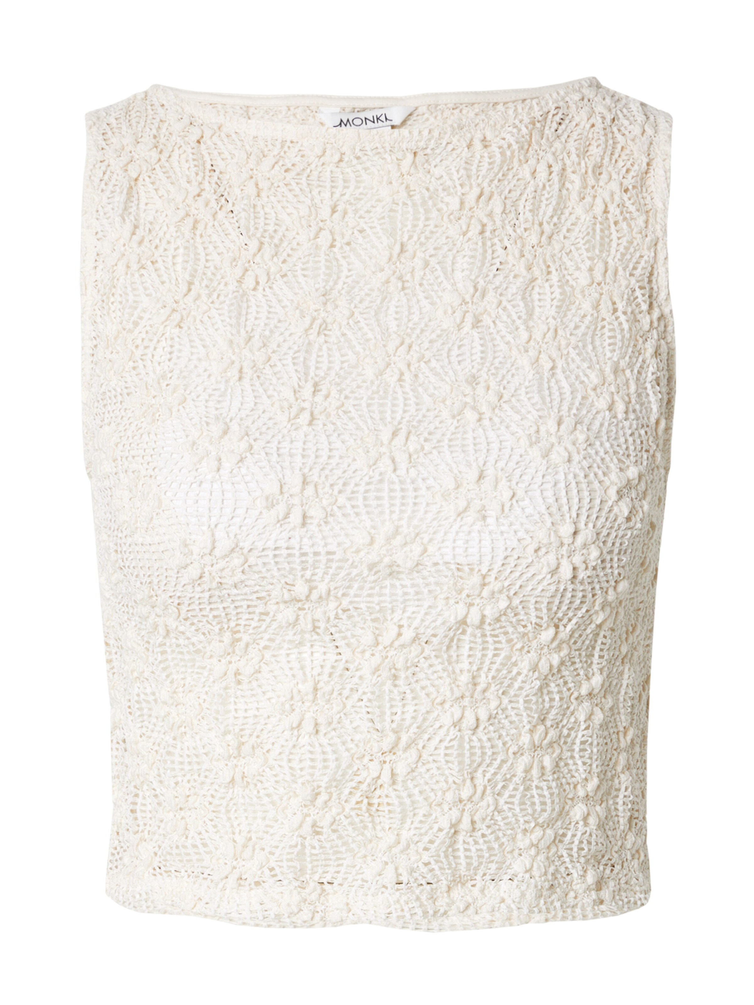 Monki Knitted top in White: front