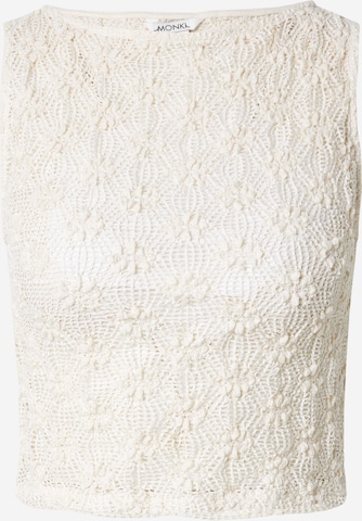 balta Monki Megzta palaidinė be rankovių: priekis