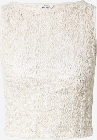 Megzta palaidinė be rankovių iš Monki, spalva – balta, Prekių apžvalga