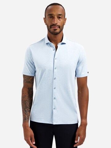 No Excess Slim fit Button Up Shirt in Blue: front