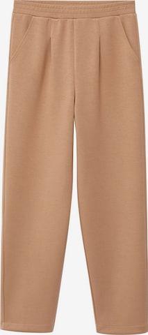 MANGO Regular Plissert bukse 'Papier' i brun: forside
