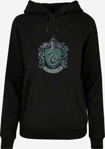 Sweat-shirt 'Harry Potter - Distressed Slytherin Crest' ABSOLUTE CULT en noir : devant