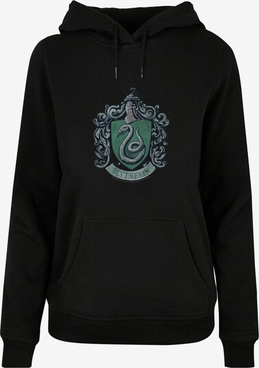 ABSOLUTE CULT Sweatshirt 'Harry Potter - Distressed Slytherin Crest' in grau / grün / pastellgrün / schwarz, Produktansicht