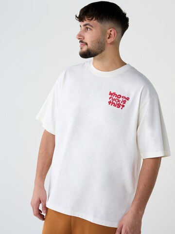 ABOUT YOU x Dardan - Camisa 'Nick' em branco: frente